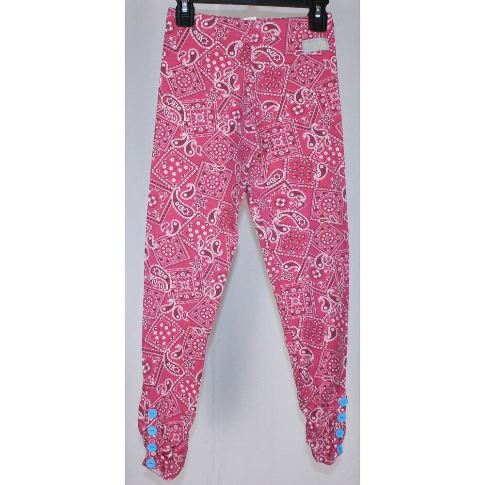 Eleanor Rose Pink Floral Leggings Girls Size 10 Boutique Pants